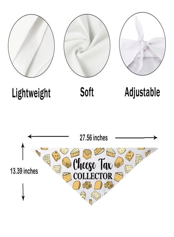G2TUP Dog & Cat Owners Gift Cheese Tax Collector Bandana Pet Scarf Dog Lover Doggy Mom Gift Cheesy Patterns for Pet Foodies (Cheese Tax Collector DB) - Image 3